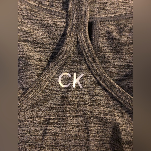 NWT Calvin Klein Performance Exercise Dress Sz XL Gray Black Heather Racerback - Picture 8 of 10